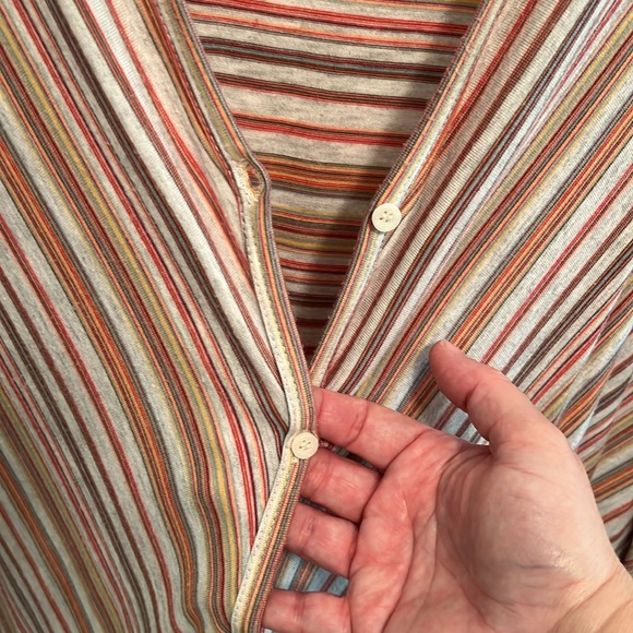 21. Max Studio Tunic with functioning buttons and knot tie - Picture 4 of 11